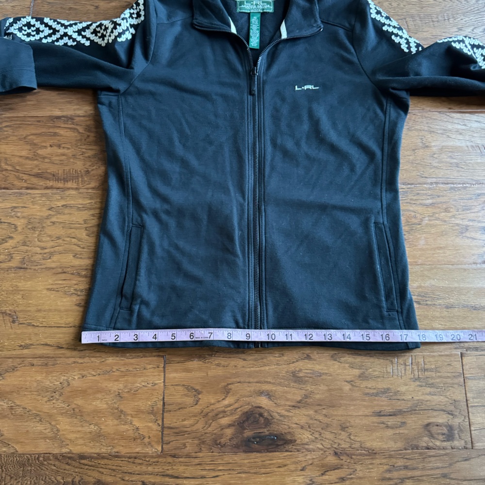 Lauren Ralph Lauren Black Embroidery Active Jacket - Picture 9 of 11